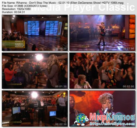 Rihanna - Don't Stop The Music (Live, Ellen DeGeneres Show, 02.01.10)