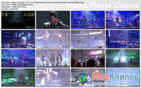 Adam Lambert - For Your Entertainment (Live, American Music Awards, 2009)