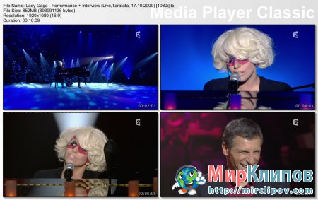 Lady Gaga - Live Performance (Live, Taratata, 17.10.09)