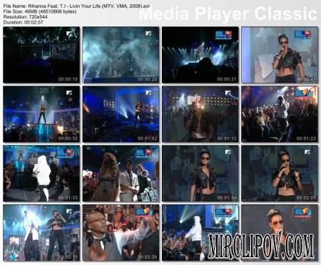 Rihanna Feat. T.I. - Livin' Your Life (Live, MTV VMA, 2008)