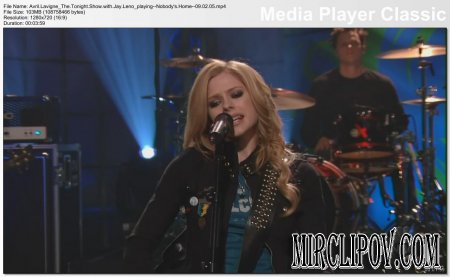 Avril Lavigne - Nobody's Home (Live, Tonight Show with Jay Leno, 09.02.05)