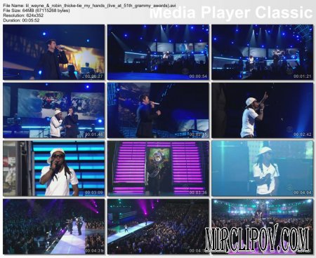 Lil' Wayne Feat. Robin Thicke - Tie My Hands ( Live, Grammy Awards, 2009)