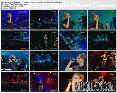 Avril Lavigne - Forgotten (Live, Korea, Olympic Hall, 08.11.04).avi