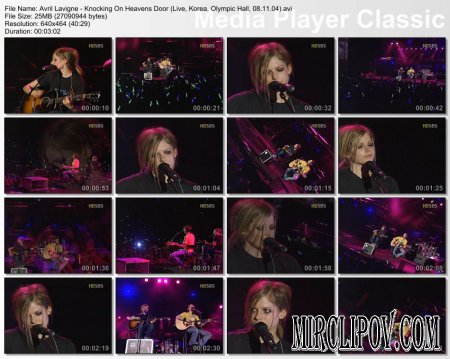 Avril Lavigne - Knocking On Heavens Door (Live, Korea, Olympic Hall, 08.11.04)