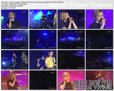 Avril Lavigne - Nobody's Fool (Live, Korea, Olympic Hall, 08.11.04)