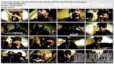 Busta Rhymes Feat. Ron Browz, Rick Ross, Spliff Starr, N.O.R.E & Red Cafe - Arab Money (Remix, Part 2)