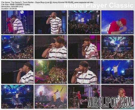 The Game Feat. Travis Barker - Dope Boys (Live, Jimmy Kimmel, 08.26.08)