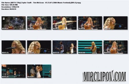 Taylor Swift Feat. Tim McGraw - Live Perfomance (CMA Music Festival, 07.23.07)