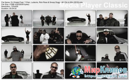 DJ Khaled Feat. T-Pain, Ludacris, Rick Ross & Snoop Dogg - All I Do Is Win