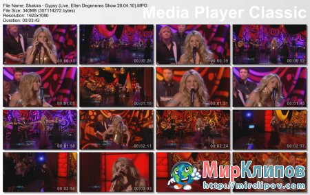 Shakira - Gypsy (Live, Ellen Degeneres Show 28.04.10)