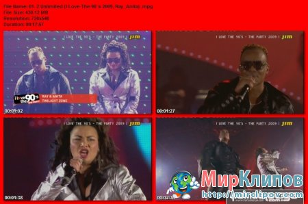 2 Unlimited - I Love The 90`s (Live, Ray & Anita)