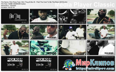 Rick Ross Feat. Slim Thug & Bun B - Paid The Cost To Be The Boss