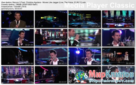 Maroon 5 Feat. Christina Aguilera - Moves Like Jagger (Live, The Voice, 21.06.11)