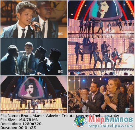 Bruno Mars - Valerie (Tribute To Amy Winehouse) (Live, MTV VMA, 2011)
