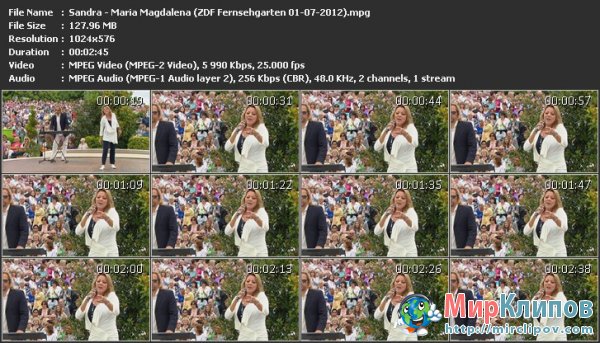 Sandra - Maria Magdalena (Live, ZDF Fernsehgarten, 01.07.2012)
