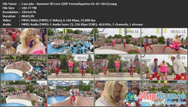 Cascada - Summer Of Love (Live, bZDF Fernsehgarten, 01.07.2012)