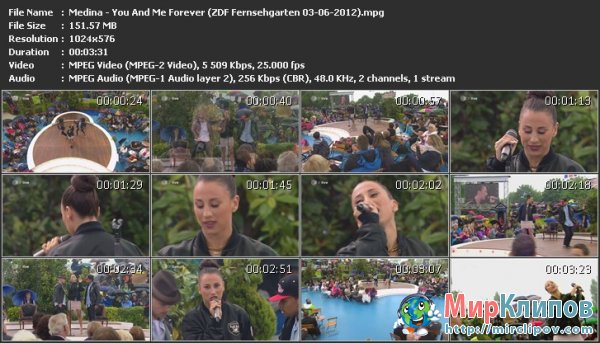 Medina - You And Me Forever (Live, ZDF Fernsehgarten, 03.06.2012)