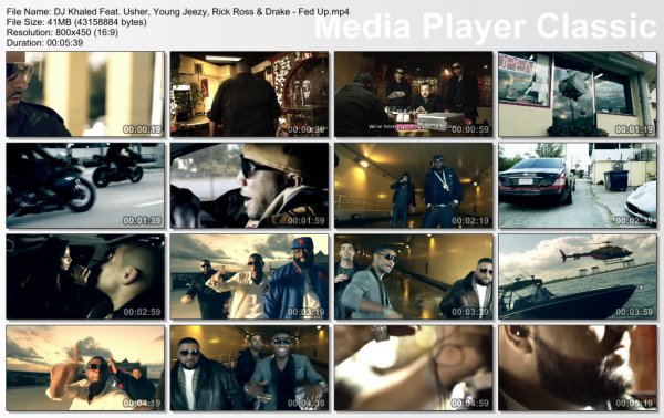 DJ Khaled Feat. Usher, Young Jeezy, Rick Ross & Drake - Fed Up