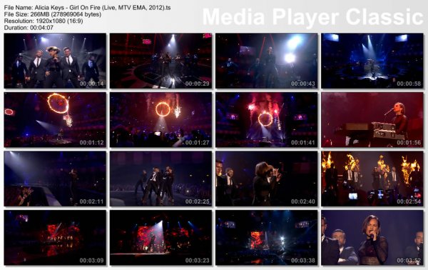 Alicia Keys - Girl On Fire (Live, MTV EMA, 2012)