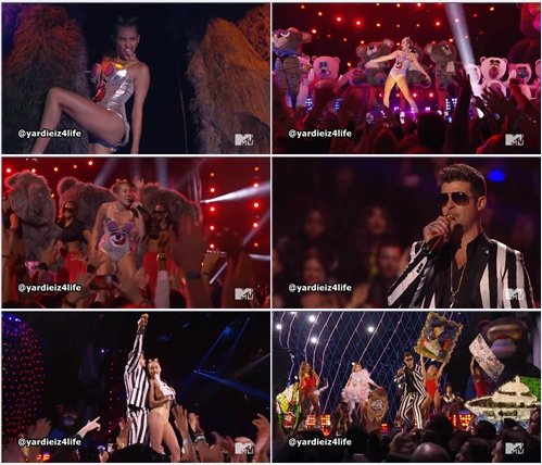 Miley Cyrus & Robin Thicke ft. 2 Chainz & Kendrick Lamar - Live @ MTV VMA 2013