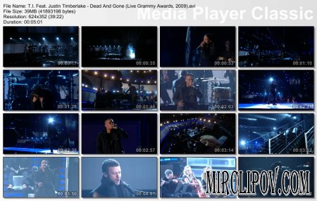 T.I. Feat. Justin Timberlake - Dead And Gone (Live, Grammy Awards, 2009)