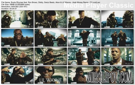 Busta Rhymes Feat. Ron Browz, Diddy, Swizz Beatz, Akon & Lil' Wayne - Arab Money (Remix)