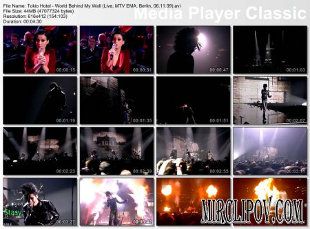 Tokio Hotel - World Behind My Wall (Live, MTV EMA, Berlin, 06.11.09)