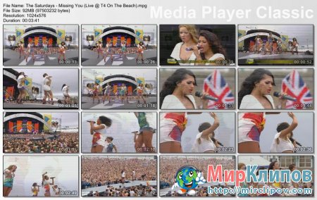 The Saturdays - Missing You (Live, T4 On The Beach)