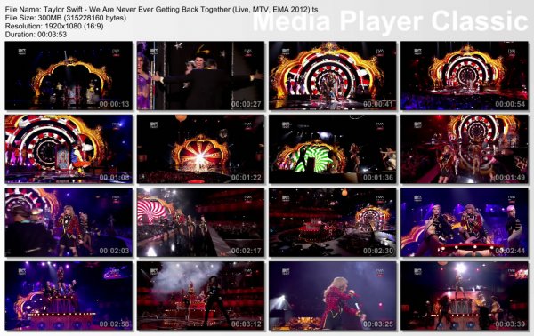 Taylor Swift - We Are Never Ever Getting Back Together (Live, MTV EMA, 2012)